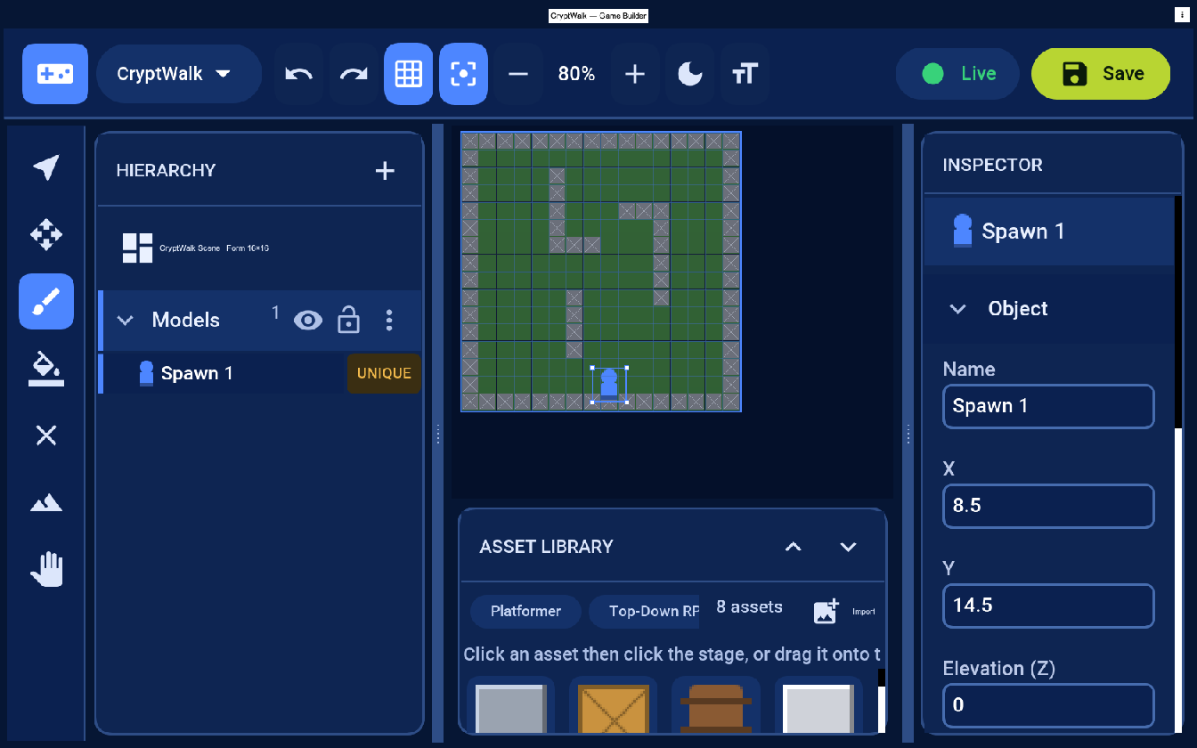 Adding the player spawn