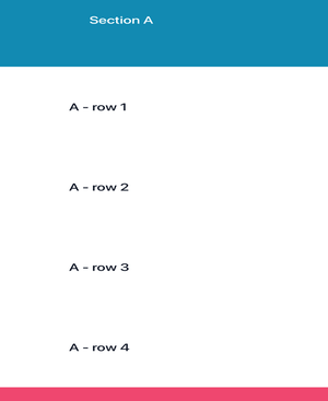 Sticky header sectioned scroll